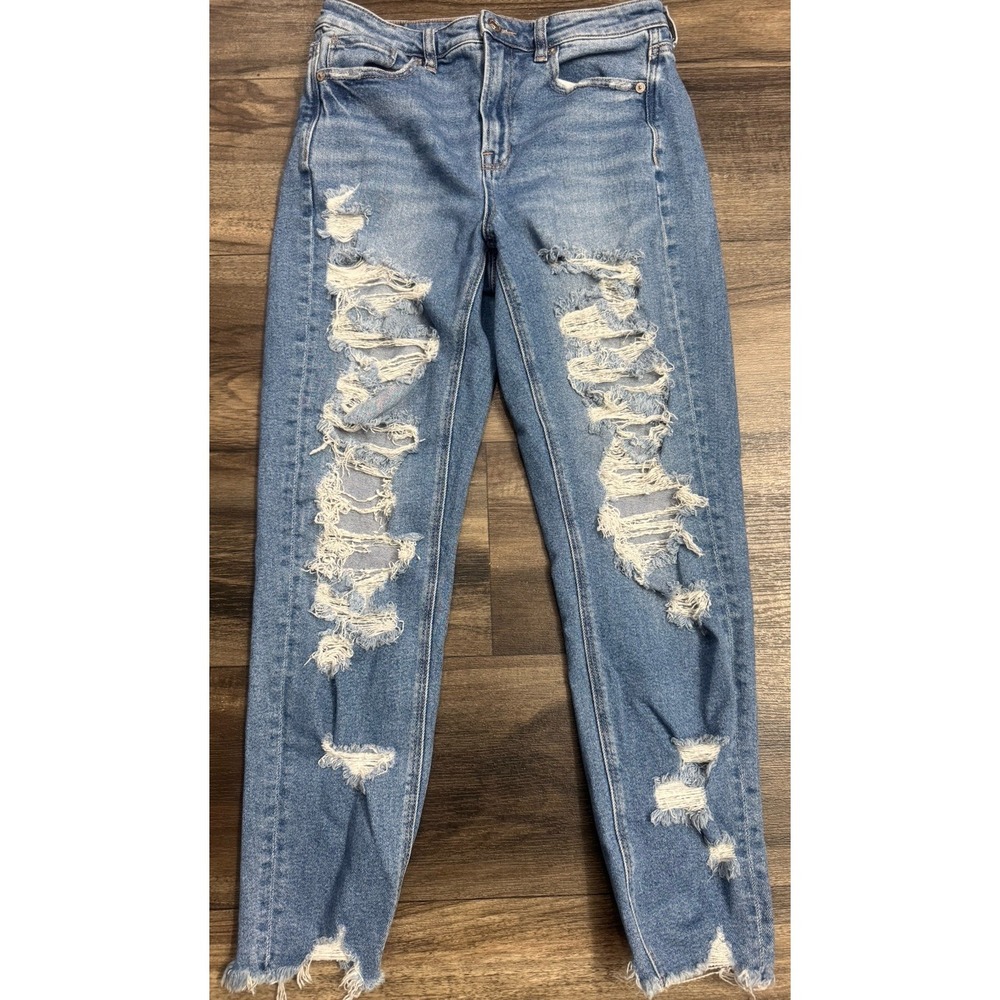 American‎ Eagle Jeans Womens 4 Distressed Raw Hem Denim